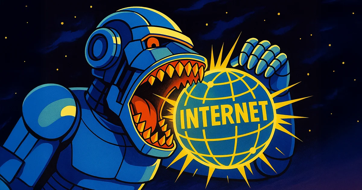 Ein Roboter frisst das Internet